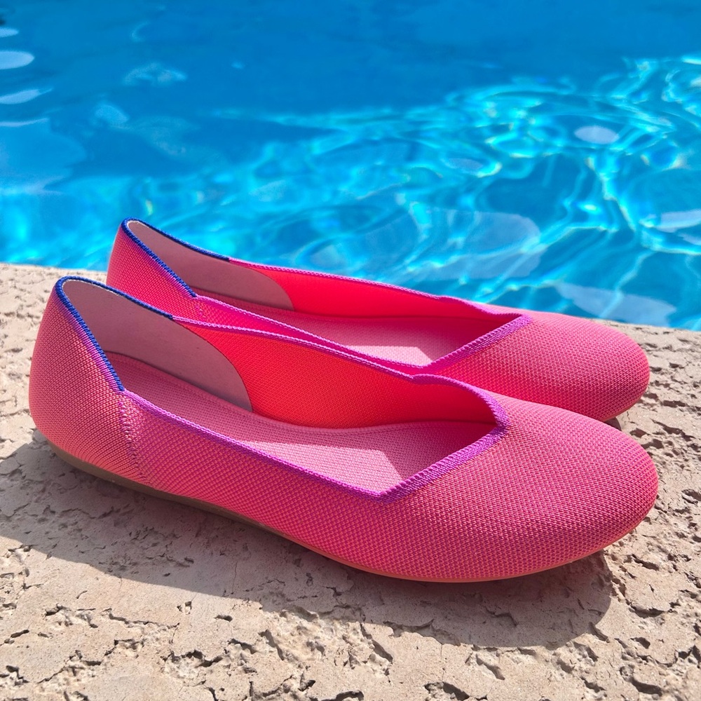 Rothy's Hot Pink Ballet Flats (Size 10.5)